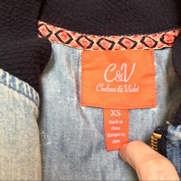 Chelsea and Violet Bomber Jean Jacket - Picture 6 of 8